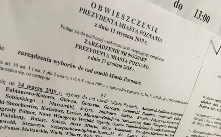 wybory rada osiedla Poznań - Piotr Jaśkowiak