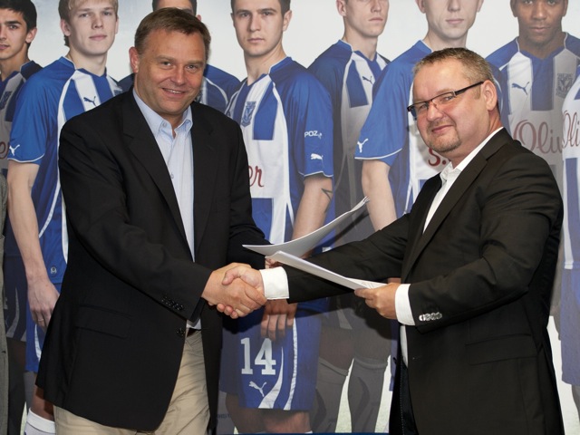 Podpisanie umowy o współpracy pomiędzy Radiem Merkury a Lechem Poznań - Przemek Modliński