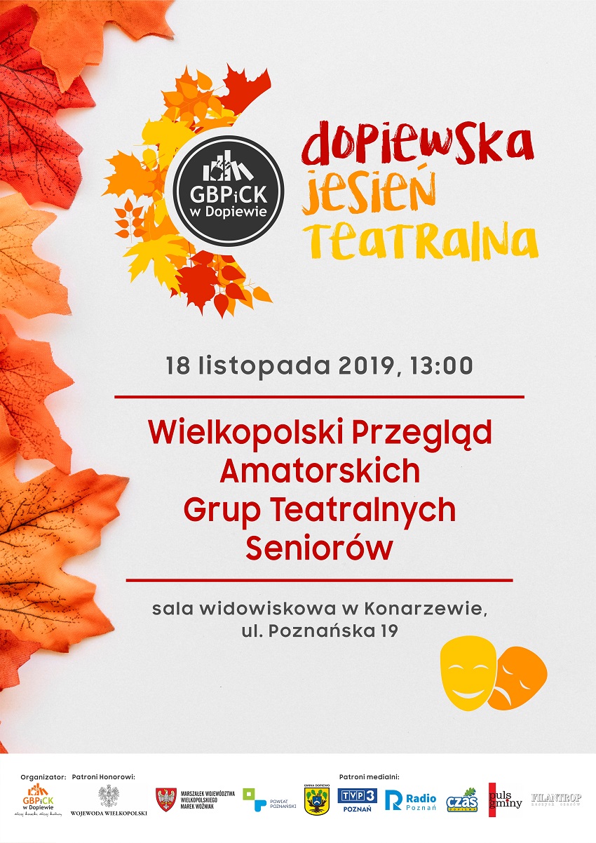 Dopiewska jesień teatralna 2019 plakat - Materiały prasowe