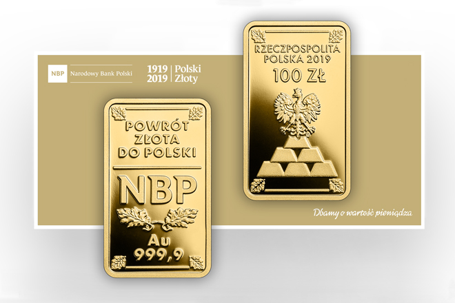 Powrót złota do Polski - upamiętniony na złotej monecie - www.nbp.pl