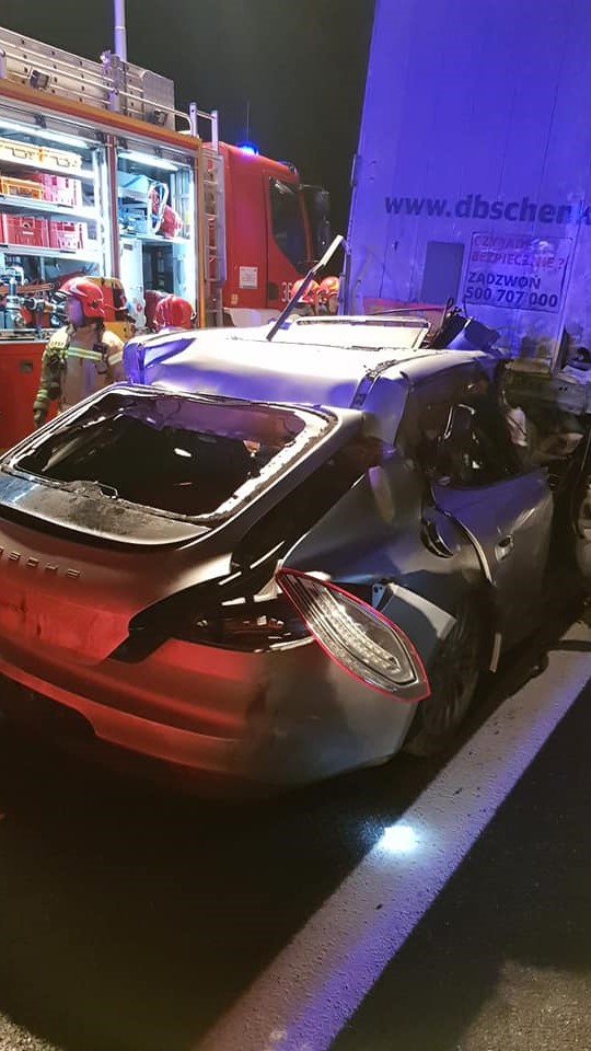 Porsche wypadek - KMP Konin