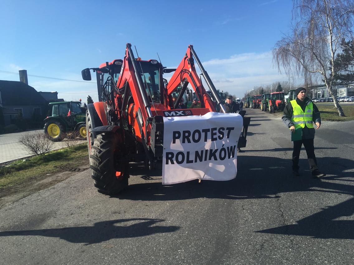protest rolników obwodnica kalisz  - Danuta Synkiewicz