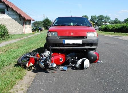 Wypadek motocykla - Wolsztyn - Suzuki - Policja/Poznań