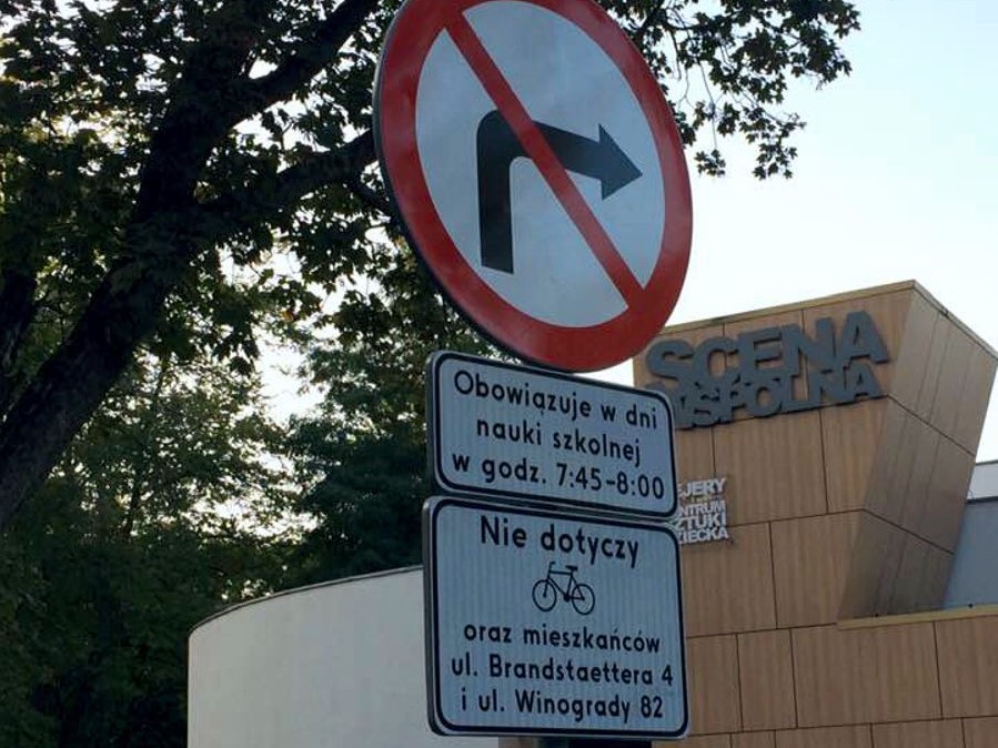 ulica Brandstaettera zakaz zatrzymywania  - ZDM