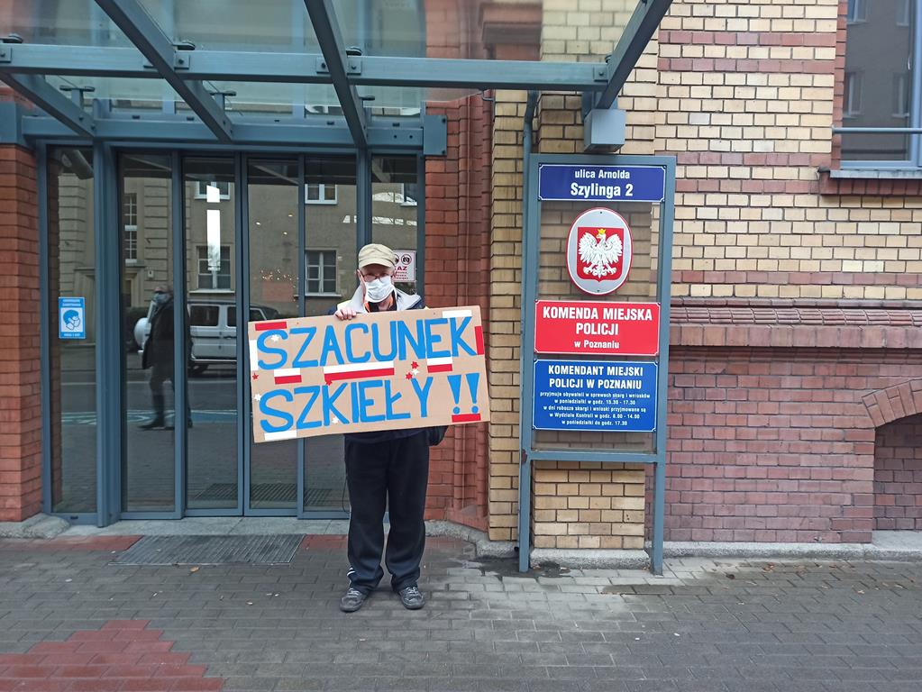 szacunek szkieły jerzy z poznania manifestacja policja - Bartosz Garczyński