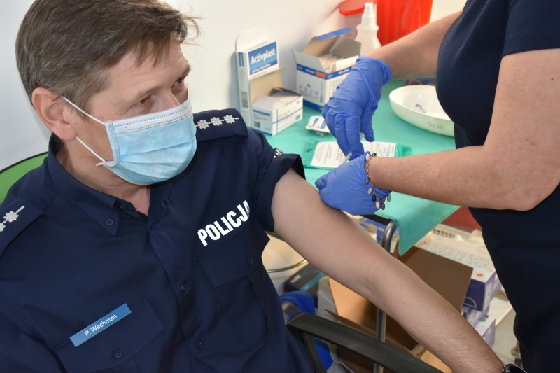 szczepienia policjantów kalisz  - KMP Kalisz