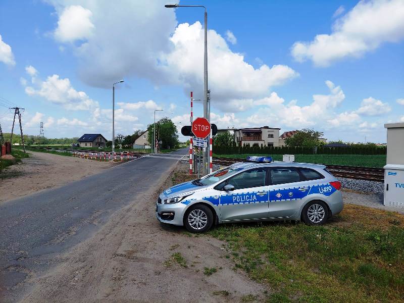 policja przejazd kolejowy - KPP Gostyń