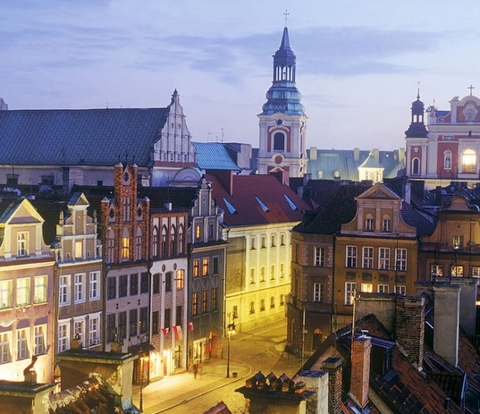 Piękny Poznań - Stare Miasto nocą - Archiwum