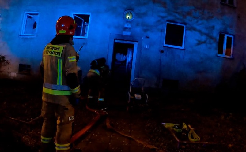 pożar dębiec - OSP Luboń