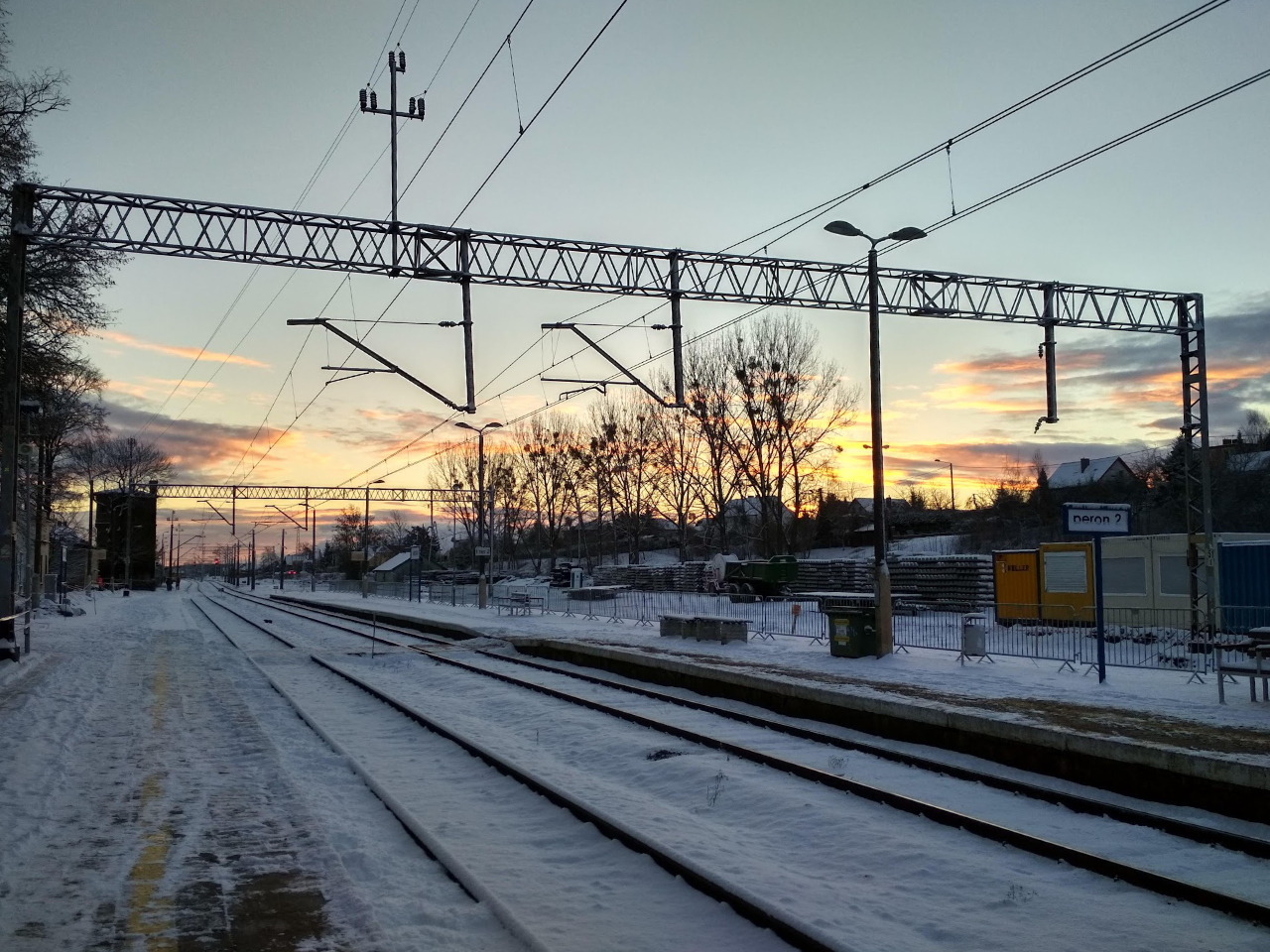 dworzec wronki zima kolej tory zima śnieg pkp - Kacper Witt - Radio Poznań