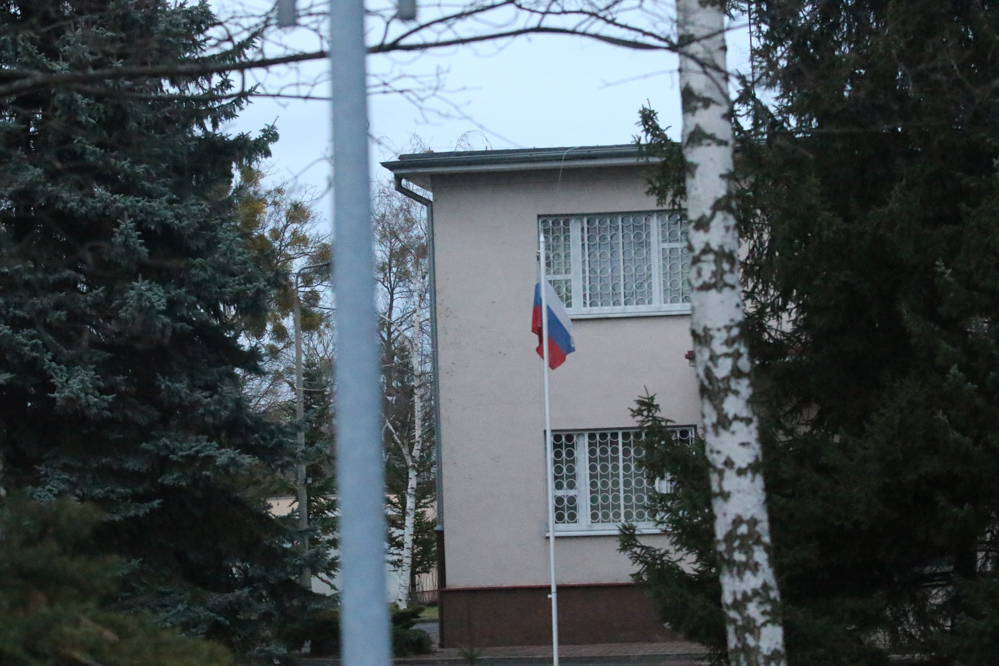 protest przed konsulatem rosyjskim - Leon Bielewicz 