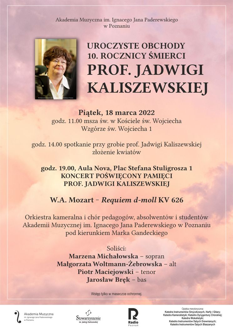 Jadwiga Kaliszewska in memoriam 2022 - Organizator