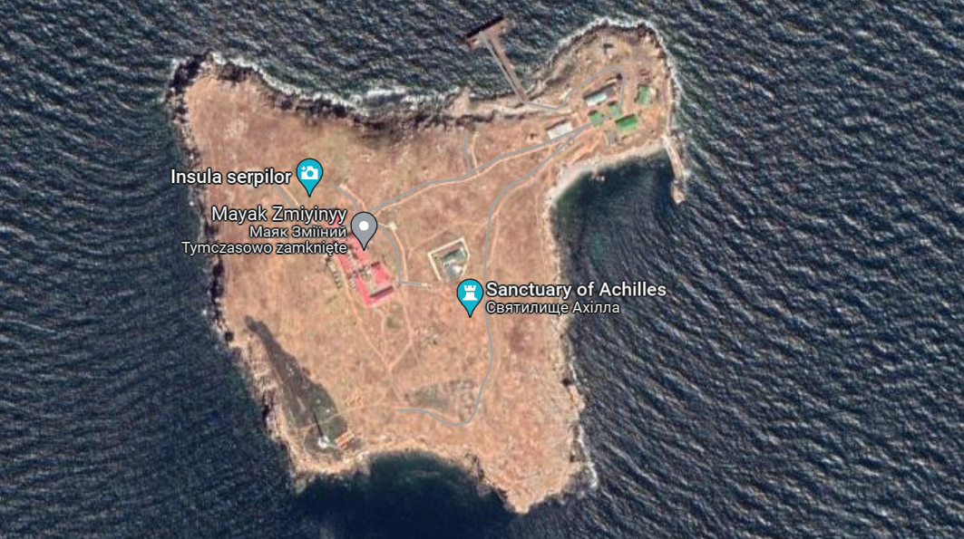 wyspa węży - Google Maps