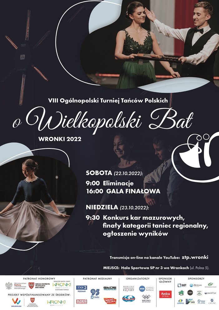VIII Ogólnopolski Turniej Tańców Polskich o „Wielkopolski Bat” Wronki 2022 - Organizator