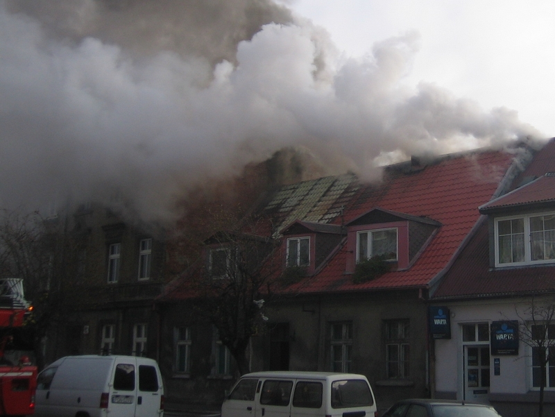 Pożar kamienicy w centrum Gniezna - Rafał Muniak