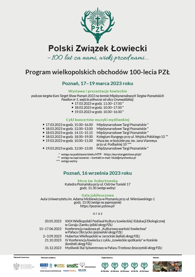 Polski Związek Łowiecki – 100 lat za nami, wieki przed nami... - Organizator