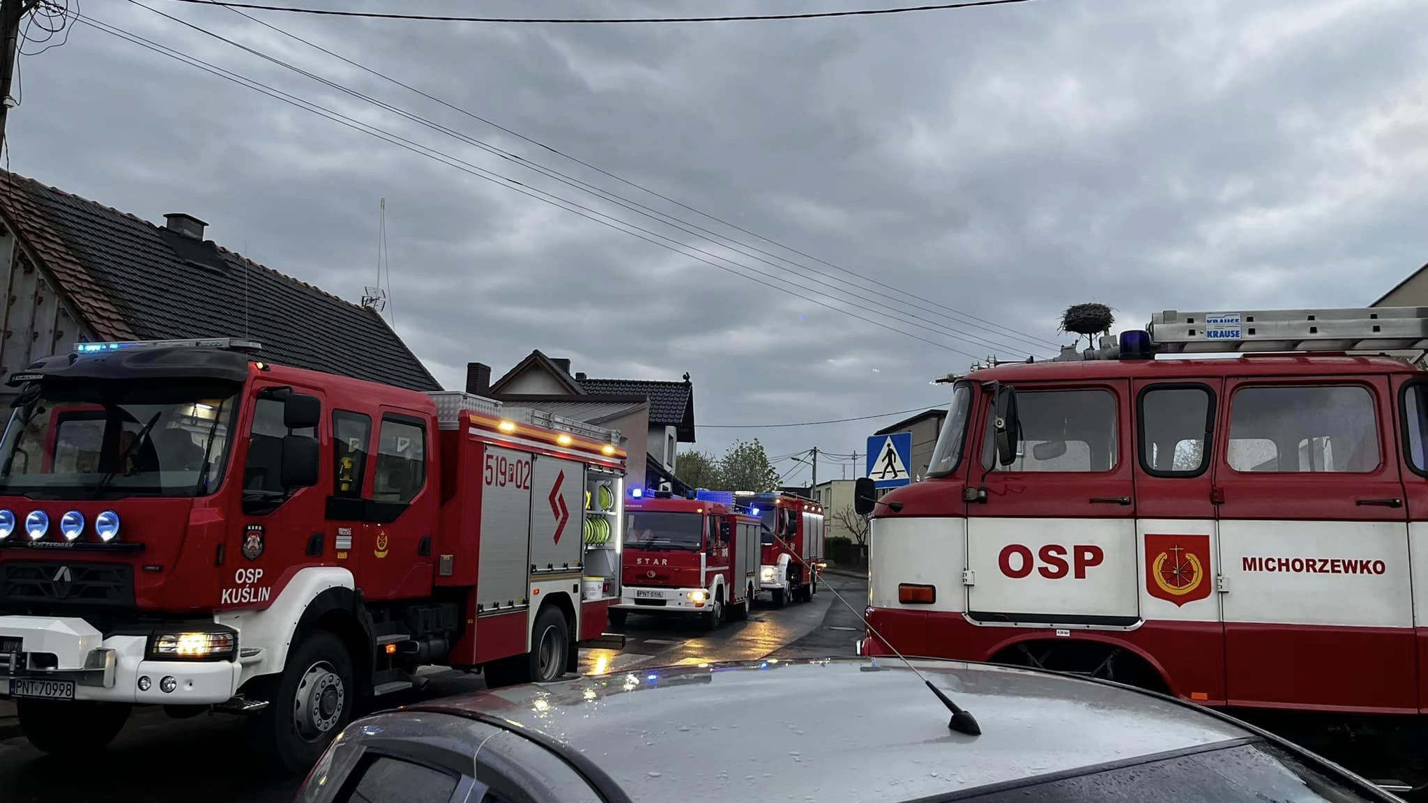 pożar michorzewko w michorzewku rodzina starciła dom w pożarze - OSP Michorzewko