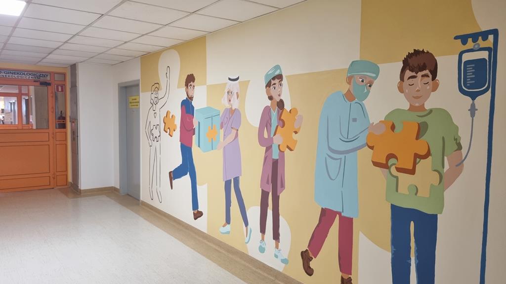 murale transplantacja szpital wojewódzki poznań - Magdalena Konieczna  - Radio Poznań