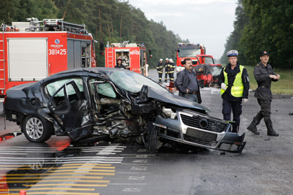 Wypadek na drodze nr 3 - narkotyki - Policja/Leszno