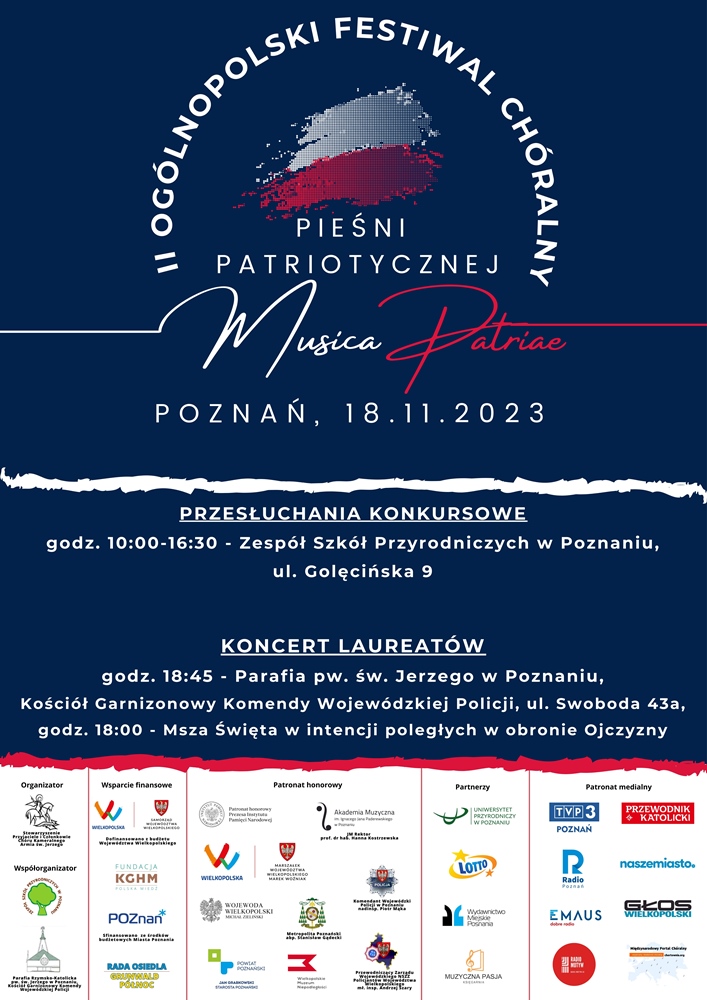 II Ogólnopolski Festiwal Chóralny Pieśni Patriotycznej Musica Patriae 2023 - Organizator
