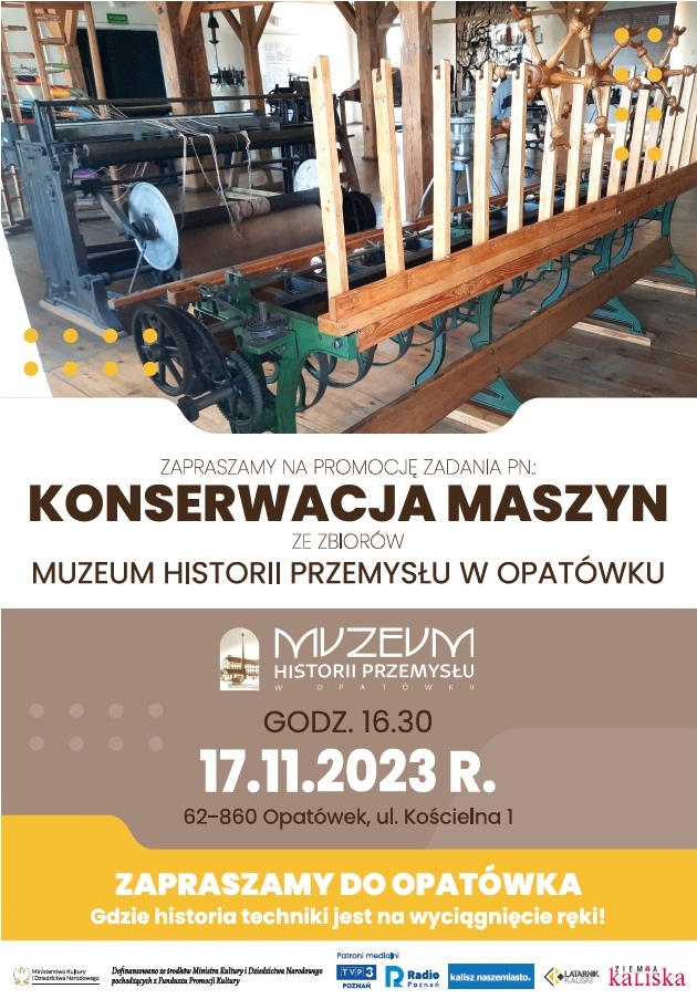 Konserwacja maszyn ze zbiorów muzeum w Opatówku - Organizator