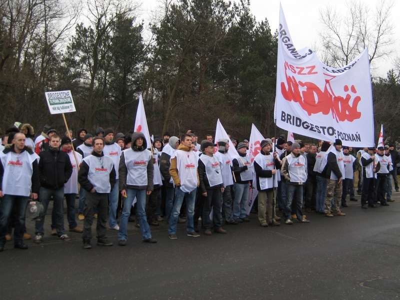 Solidarność  - protest w Brigestone - Jacek Kosiak