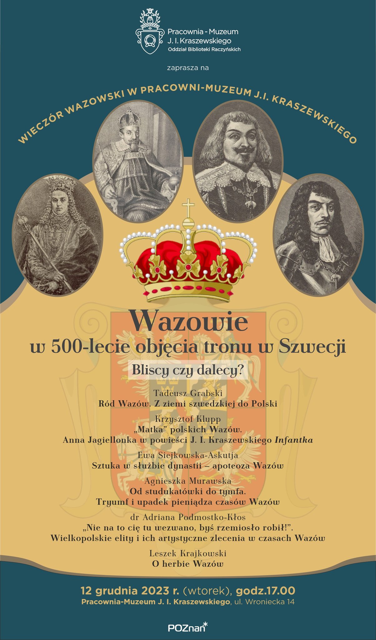 wazowie w muzeum kraszewskiego - Organizator