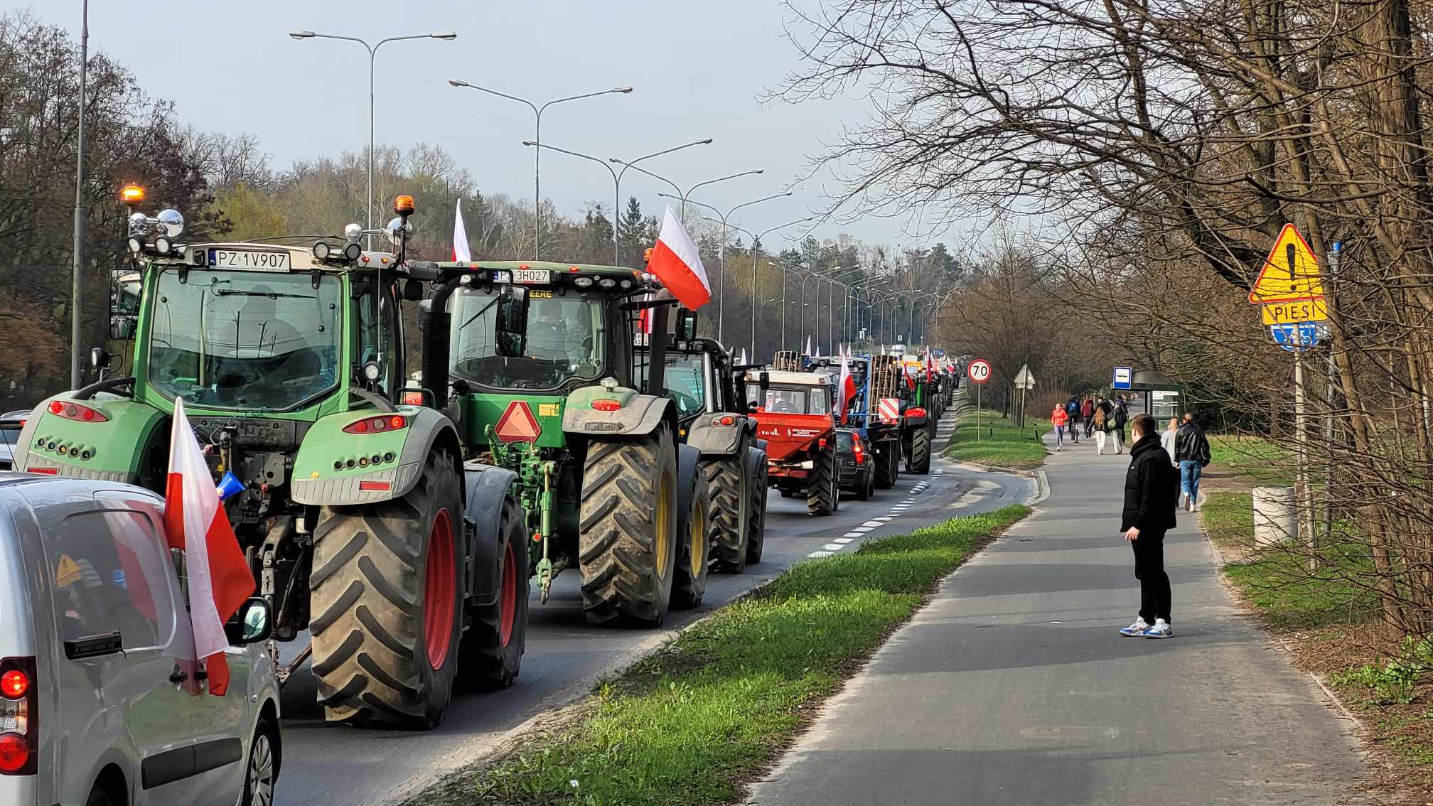 rolnicy wjechali do poznania protest  - Krzysztof Polasik - Radio Poznań