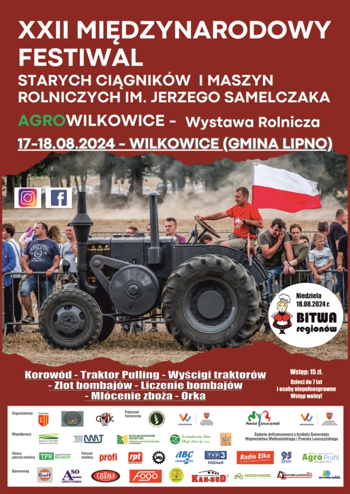 XXII Międzynarodowy Festiwal Starych Ciągników i Maszyn Rolniczych im. Jerzego Samelczaka - Organizator