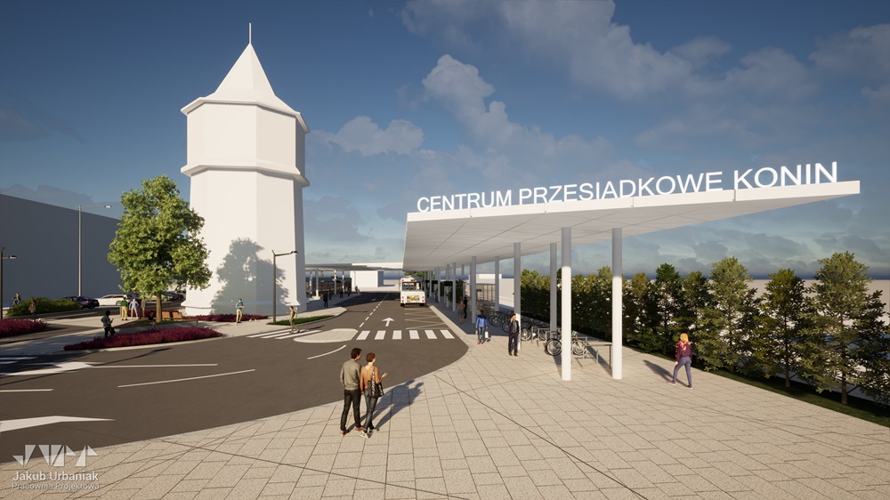 Centrum Przesiadkowe w Koninie po przebudowie - Projekt: Jakub Urbaniak/konin.pl