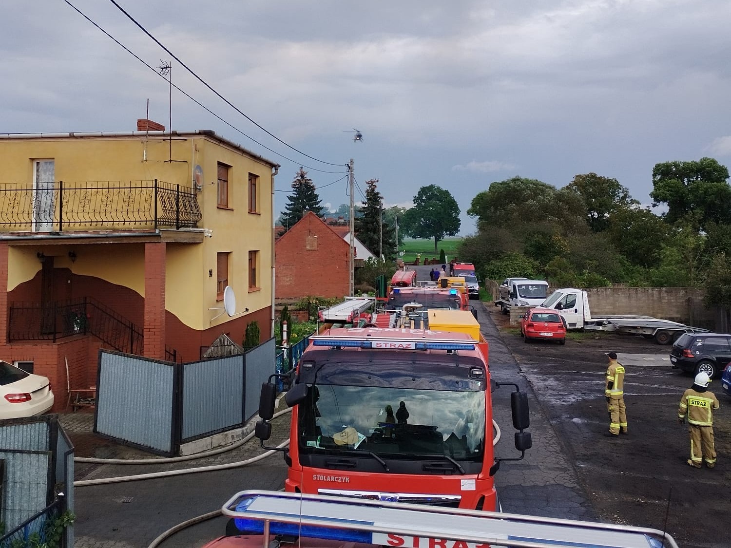 Pożar Czarków - OSP JOT Krobia/fb