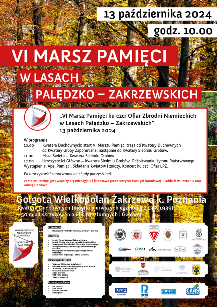 VI Marsz Pamięci w Lasach Palędzko - Zakrzewskich - Organizator