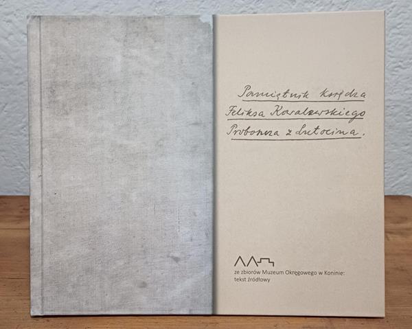pamiętnik konin feliks kowalewski - FB Muzeum Okręgowe w Koninie