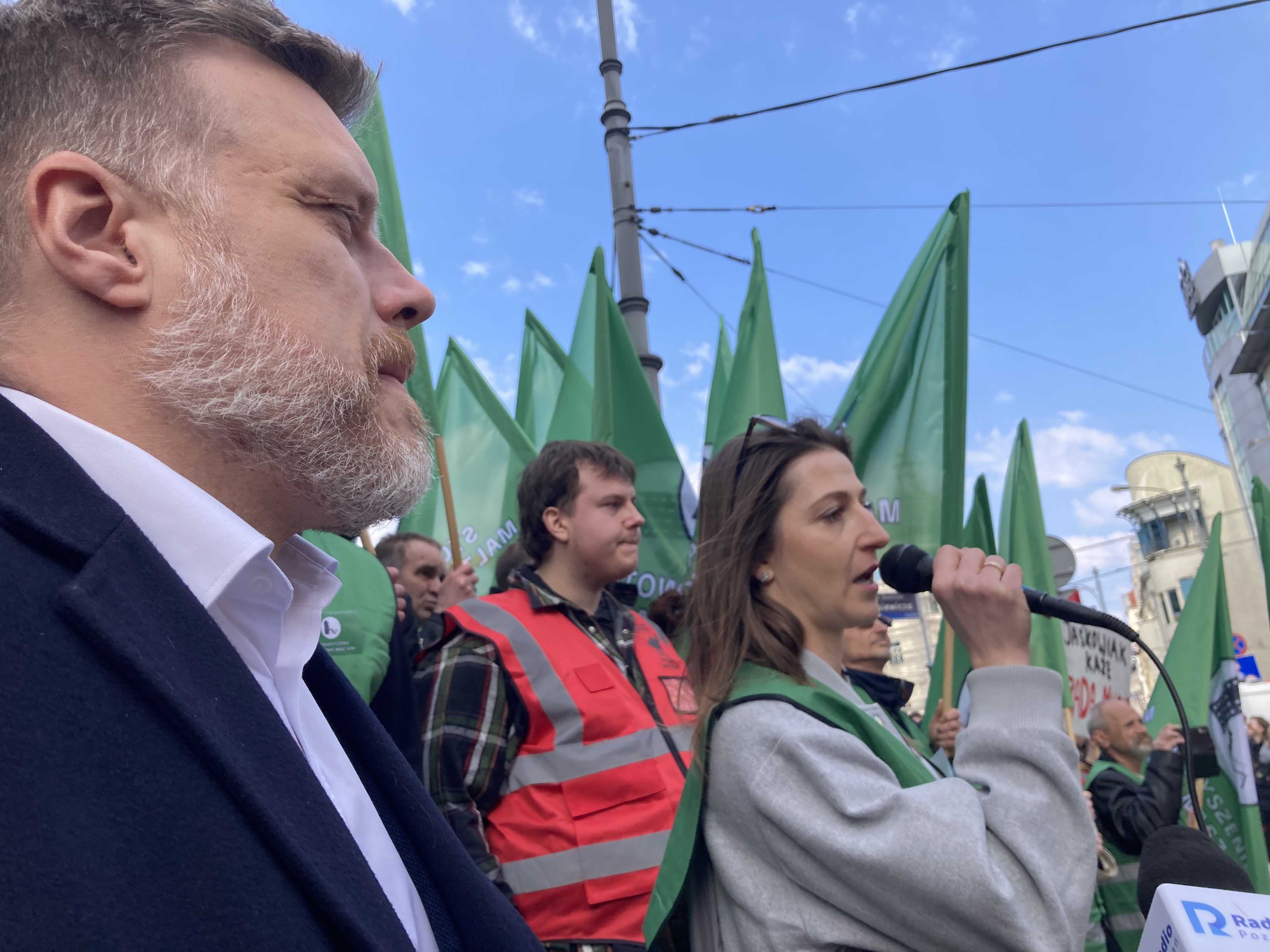 Zandberg protest - Adam Michalkiewicz - Radio Poznań