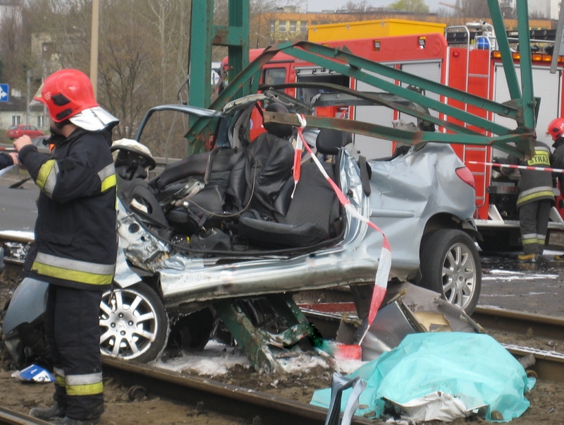 Wypadek na ul. Hetmańskiej - słup - Anna Skoczek