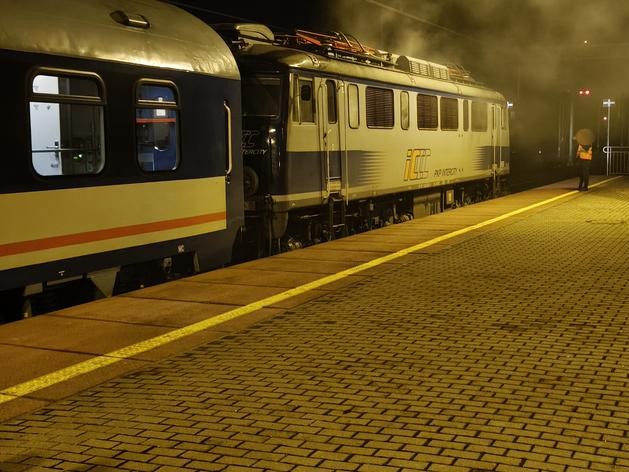 pożar pociąg czempiń - Kontakt24