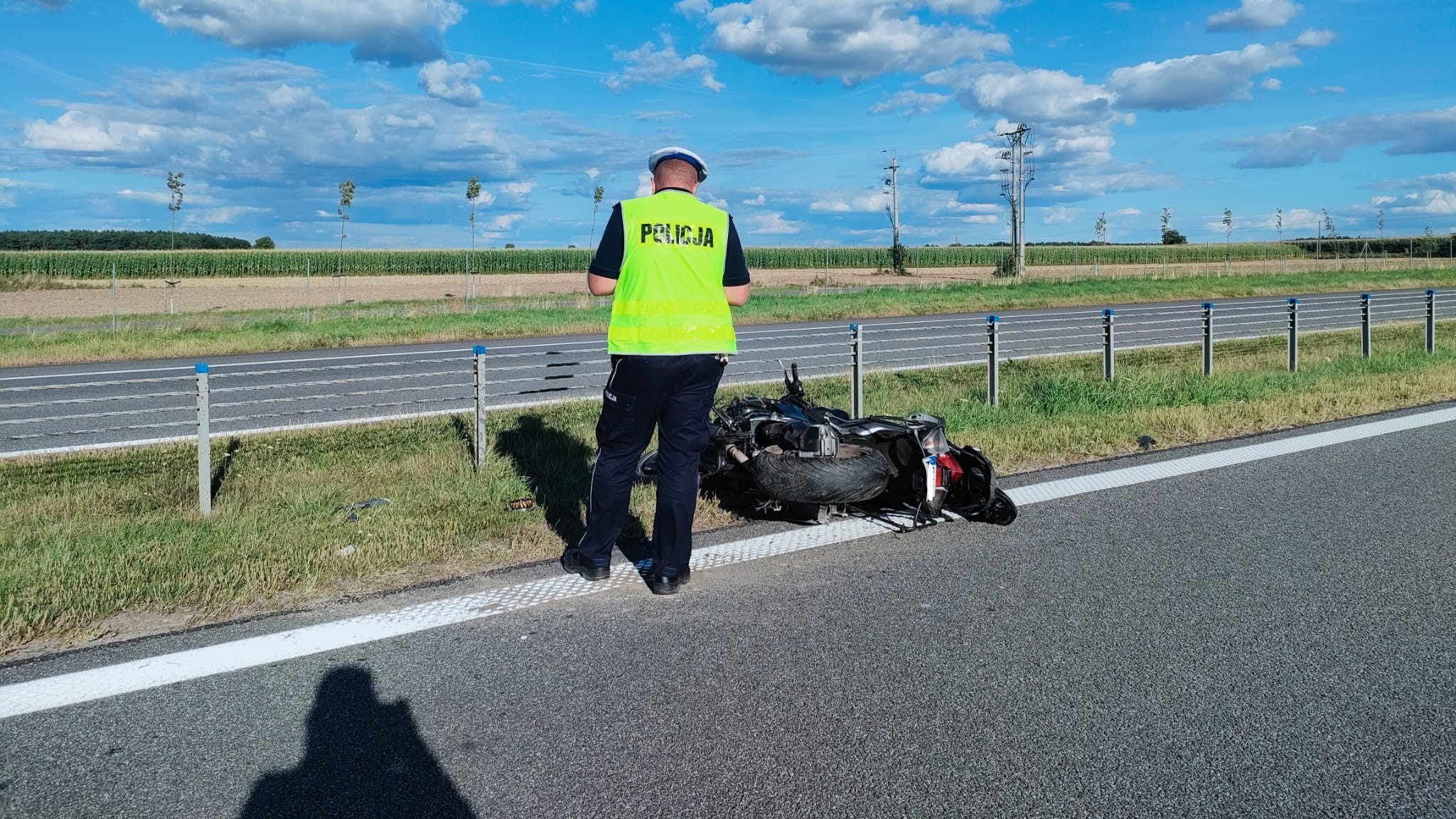 wypadek motocyklisty cielcza s11 - Komenda Powiatowa Policji w Jarocinie 