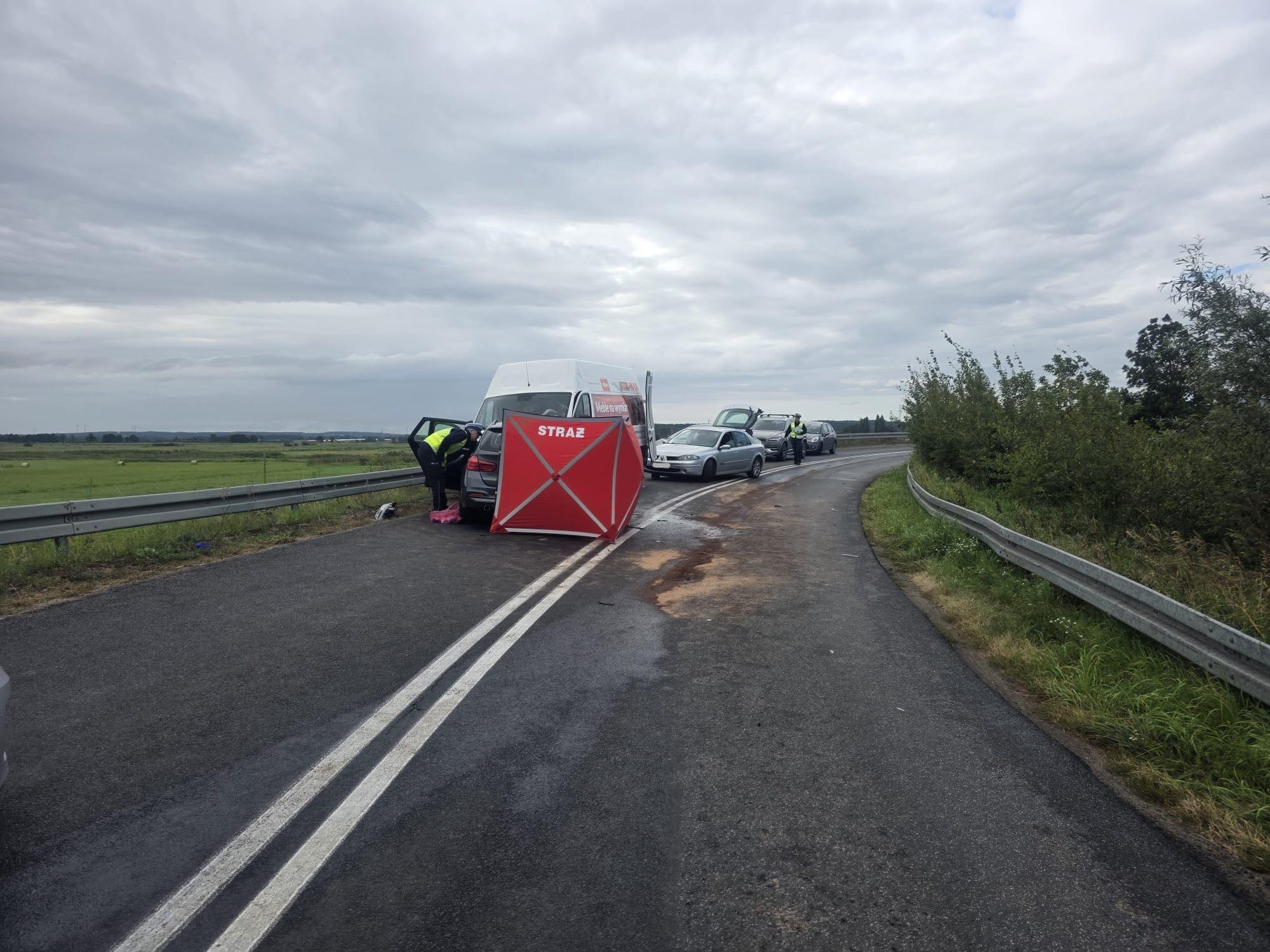 wypadek między Kaczorami a Milczem - KPP w Pile