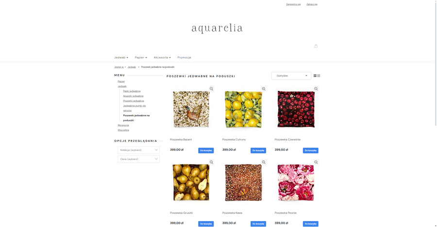 Poszewki jedwabne na poduszki - 