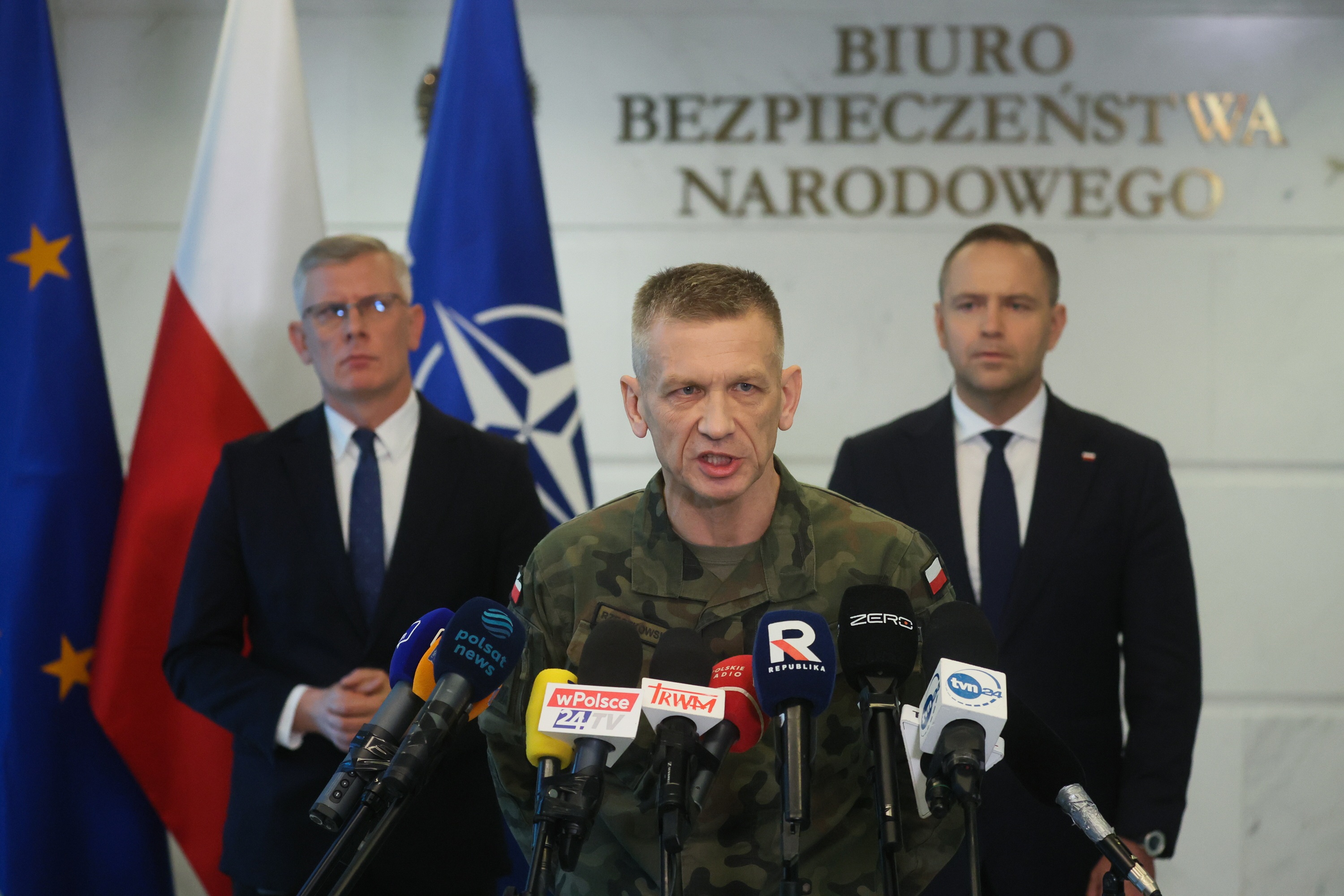 konferencja drony - Leszek Szymański - PAP