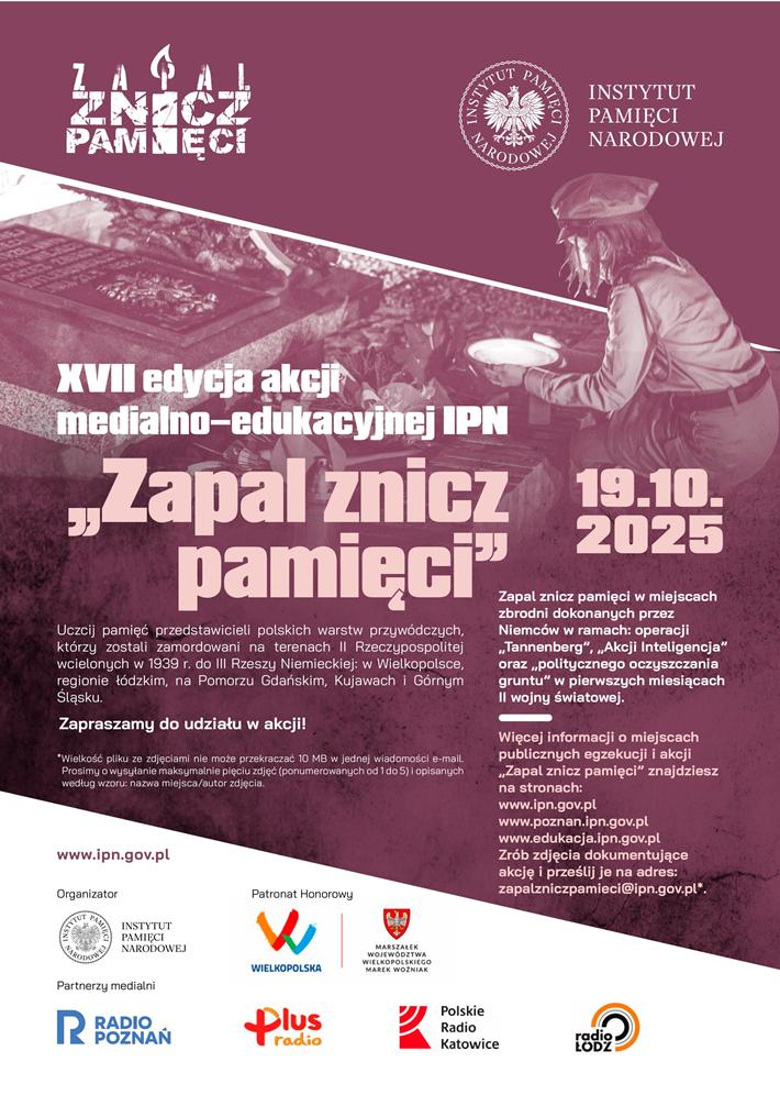 XVII edycja akcji „Zapal znicz pamięci” 2025 - Organizator