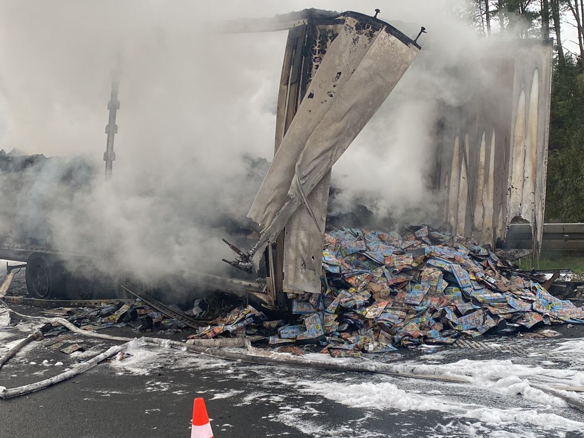 pożar s5 święciechowa - KM PSP Leszno