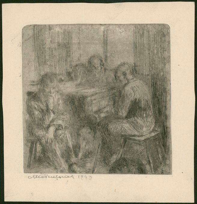 akwaforta Mieczysława Kościelniaka - zrzut ekranu/auktionen.felzmann.de