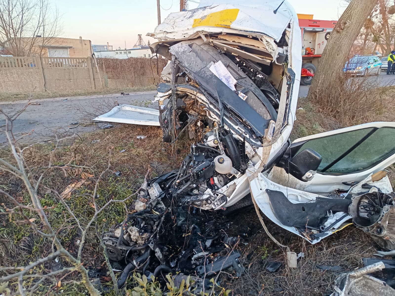 Wypadek pościg - KPP we Wrześni