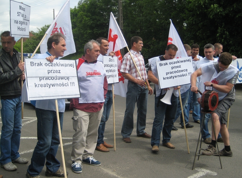Protest Seekind - zwolnienia - Wiesława Pinkowska