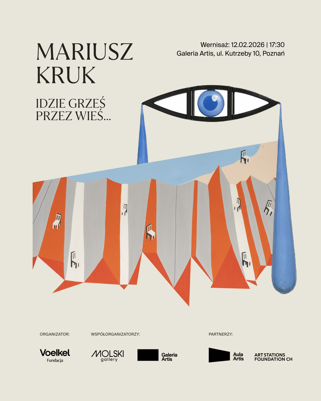 Mariusz-Kruk-Idzie-Grzes-przez-wies-plakat-wystawy-1536x1920