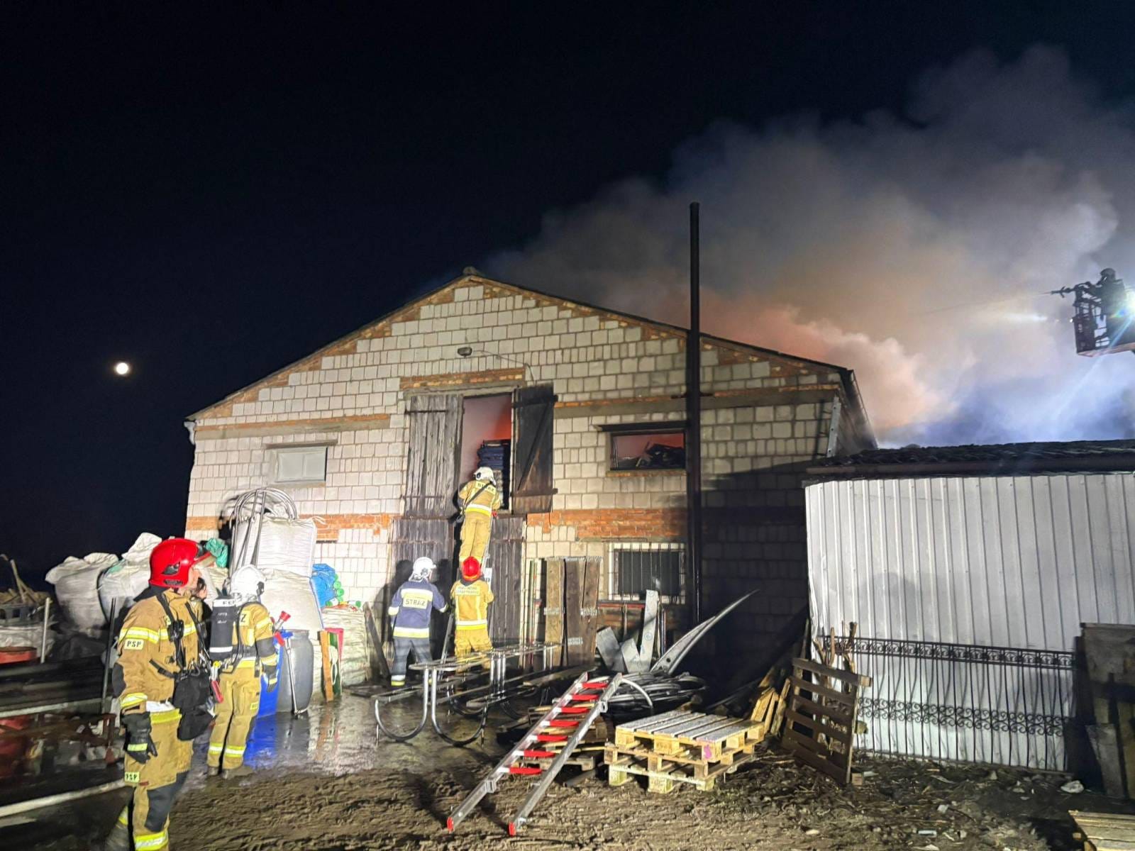 pożar kleszczewo - KW PSP Poznań