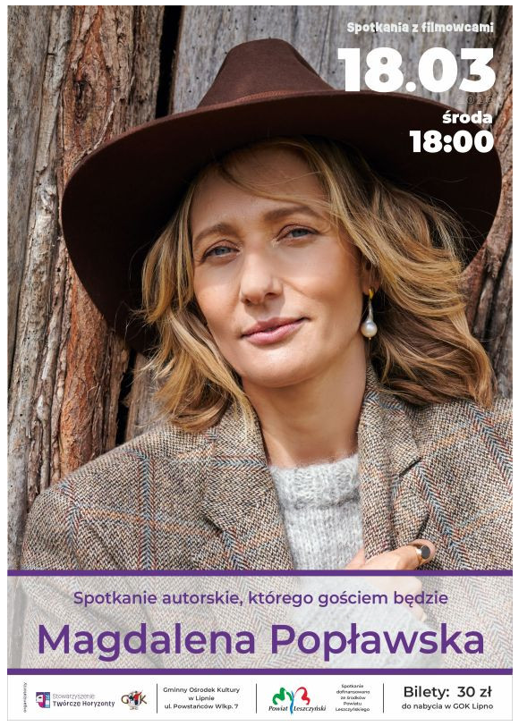 Kino i teatr w Lipnie. Spotkanie z Magdaleną Popławską