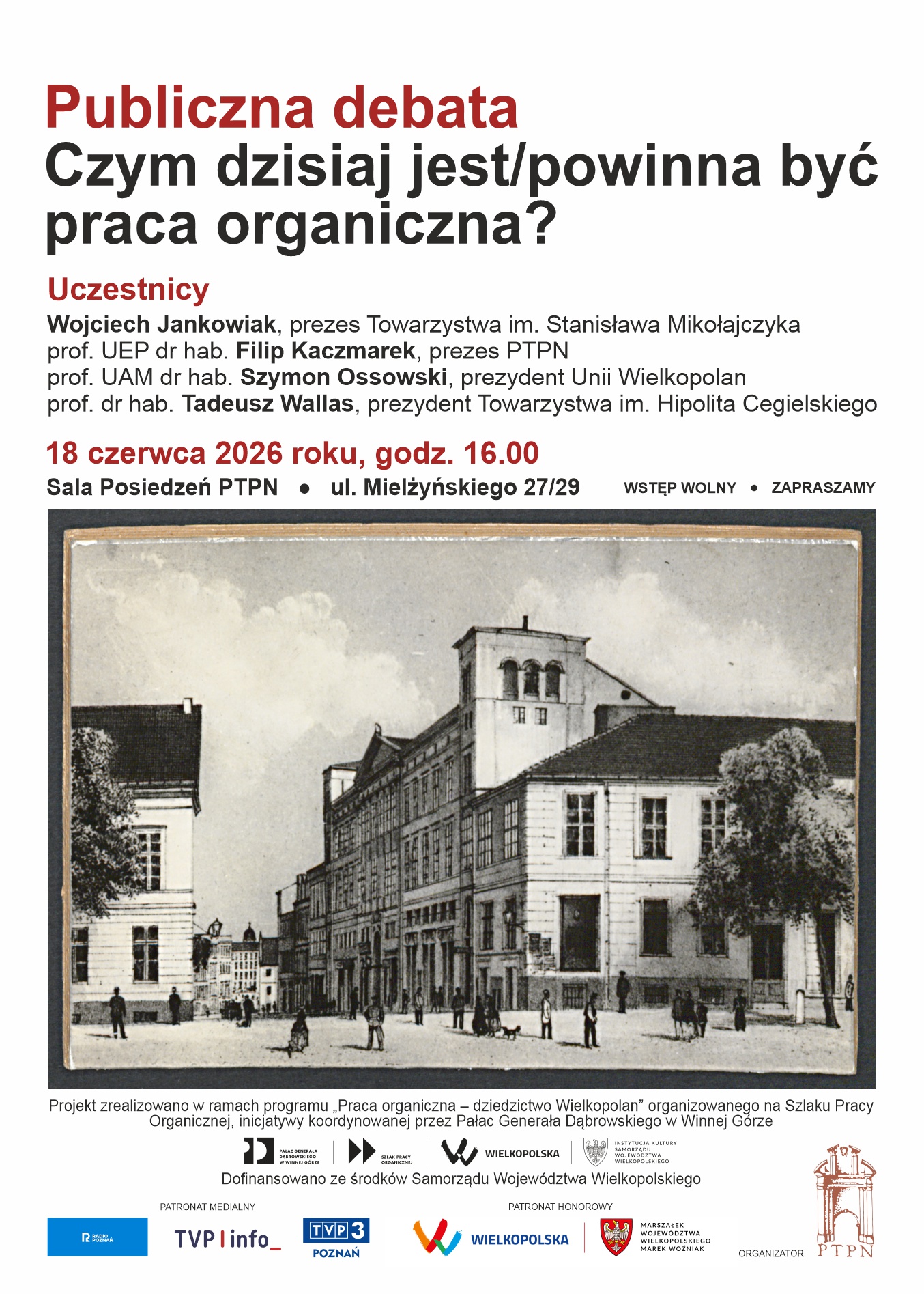 Publiczna debata „Czym dzisiaj jest/powinna być praca organiczna?” - Organizator
