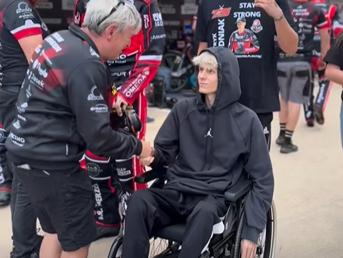 patryk budniak odwiedziny na stadionie - Start Gniezno
